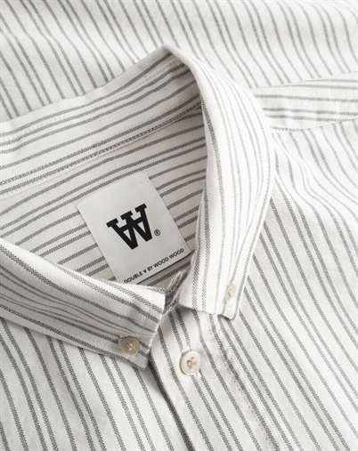 Wood Wood - WWAdam Skjorte - Silver Birch Stripe